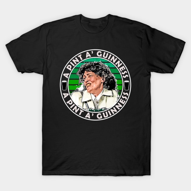 Still Game Edith Pint Of Guinness T-Shirt by LittleBoxOfLyrics